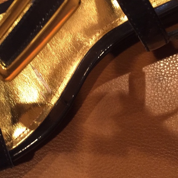 Ralph Lauren navy blue patent leather sandals - Picture 6 of 8